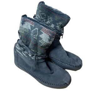 Tom’s One for One Gray Suede Booties. Good Condition. Size 7.5. Nepal Boots